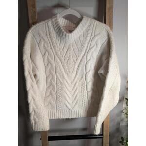 a new day Women's Cream Cable Knit Sweater Size Small